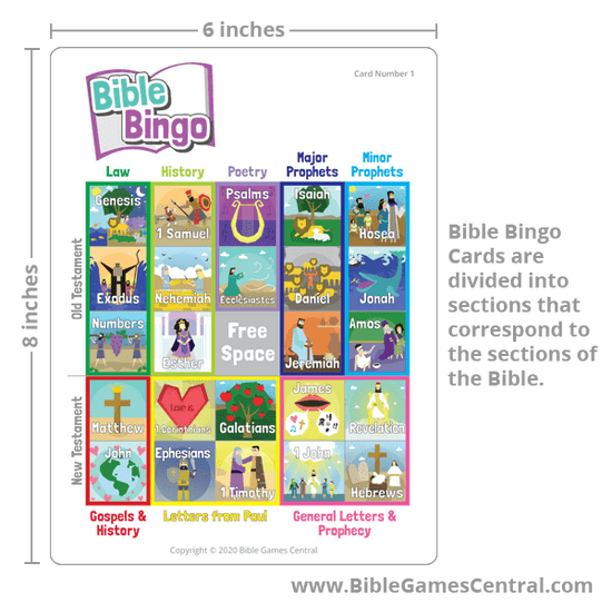 Bible Bingo Board Game for Kids (printed) - Sunday School Store