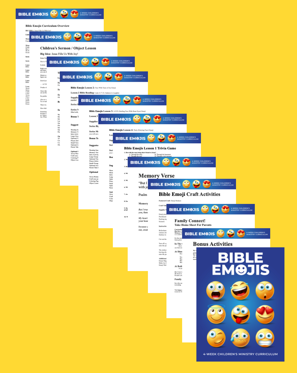 Bible Emojis 4-Week Children’s Ministry Curriculum