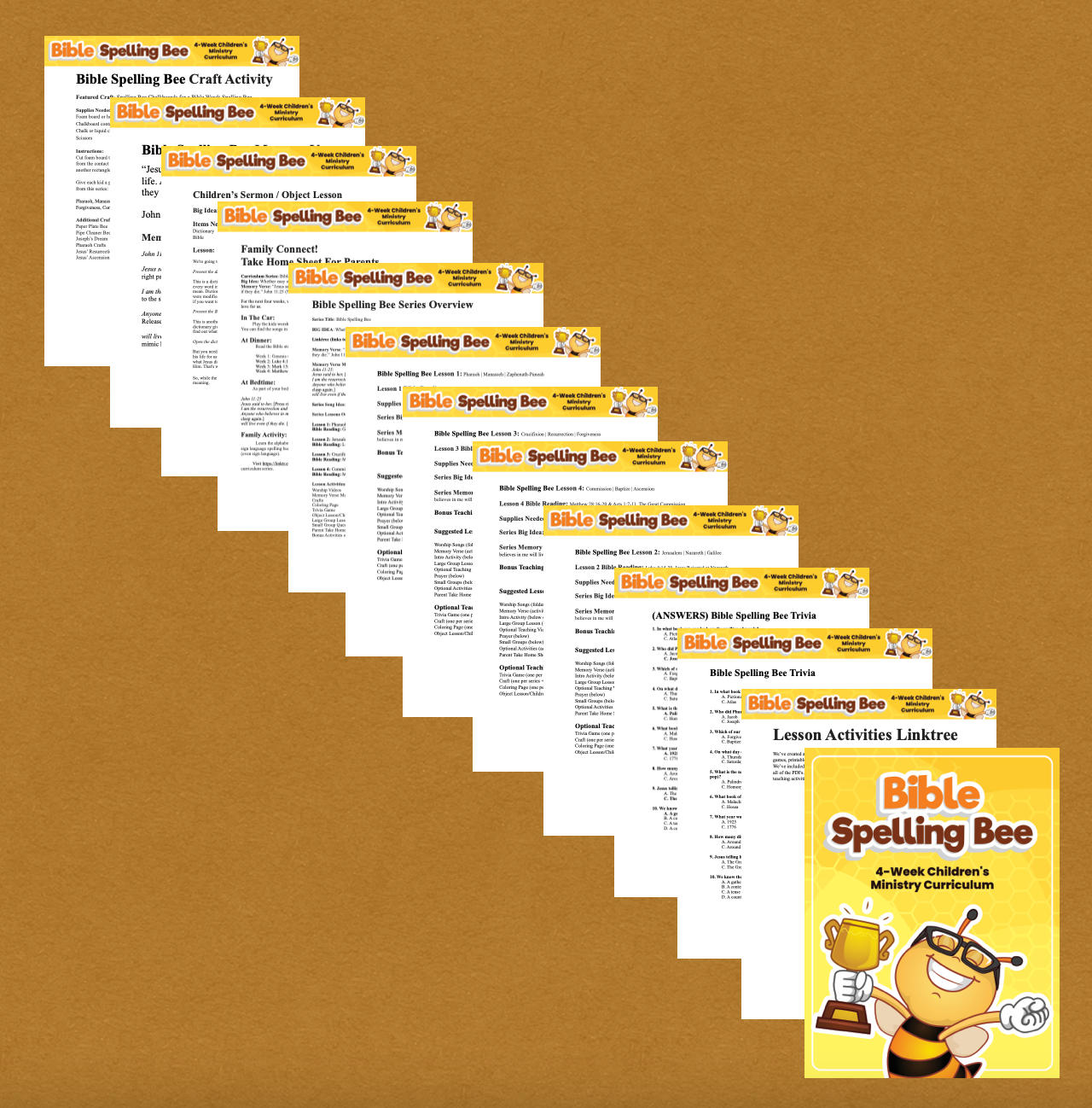 Bible Spelling Bee 4-Week Children’s Ministry Curriculum