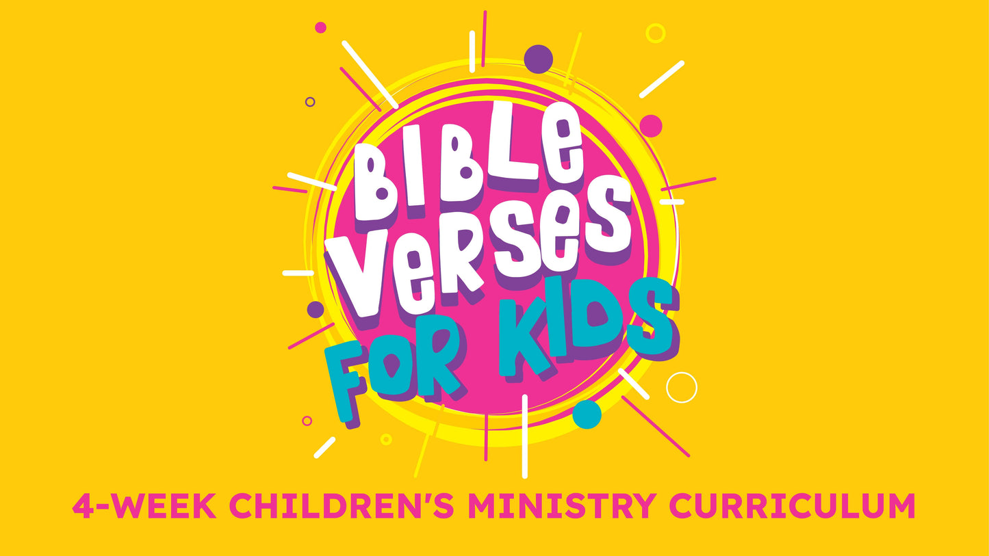 Bible Verses for Kids 4-Week Children’s Ministry Curriculum - Sunday School Store 