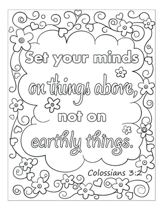 Bible Memory Verse Coloring Book (31 Pages) download only - Sunday ...