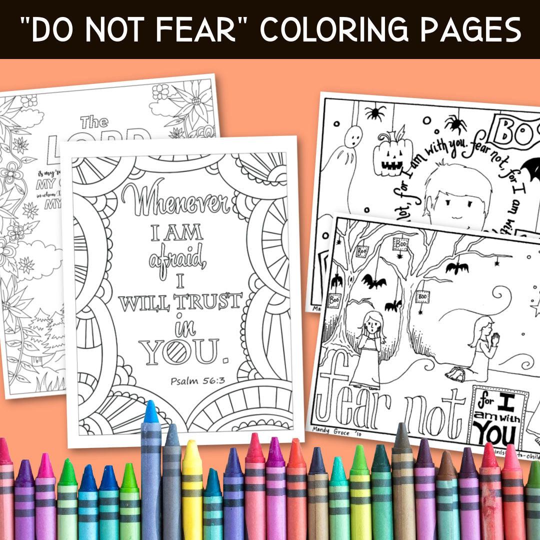 Do Not Fear Coloring Sheets (FREE) 6-Page PDF Download - Sunday School Store 