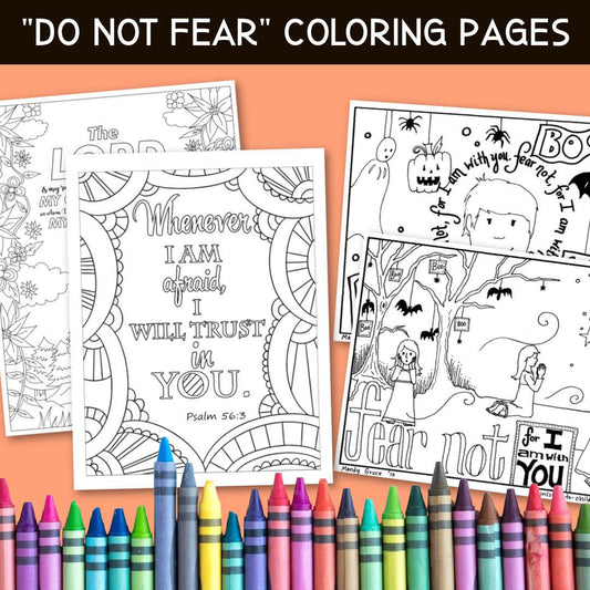 Do Not Fear Coloring Sheets (FREE) 6-Page PDF Download - Sunday School Store 