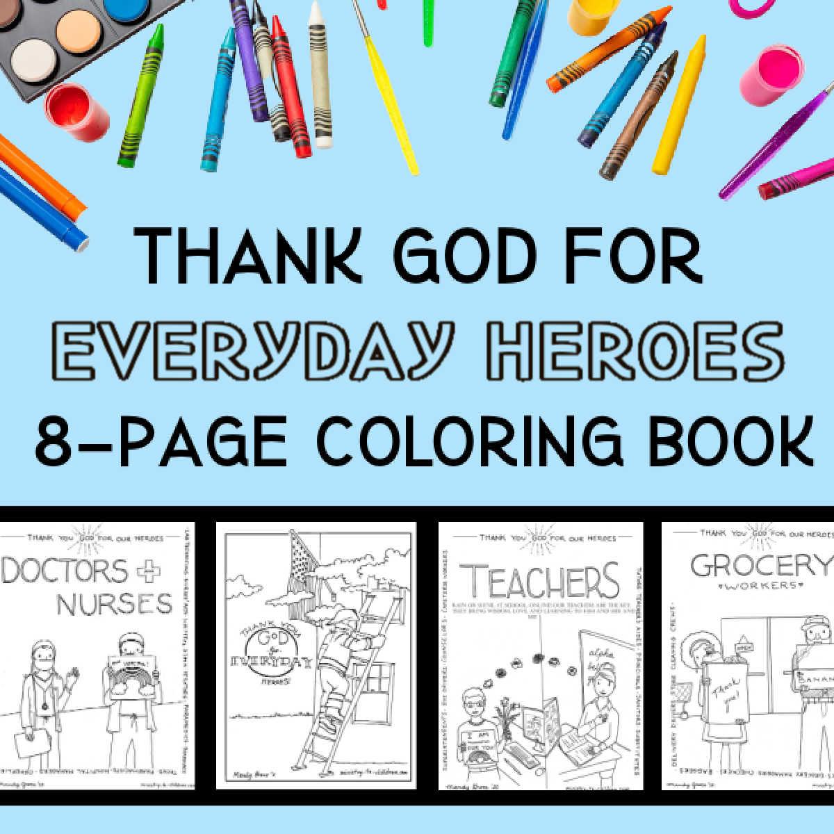 Everyday Heroes Coloring Book (FREE) 8-Page PDF Download - Sunday School Store 