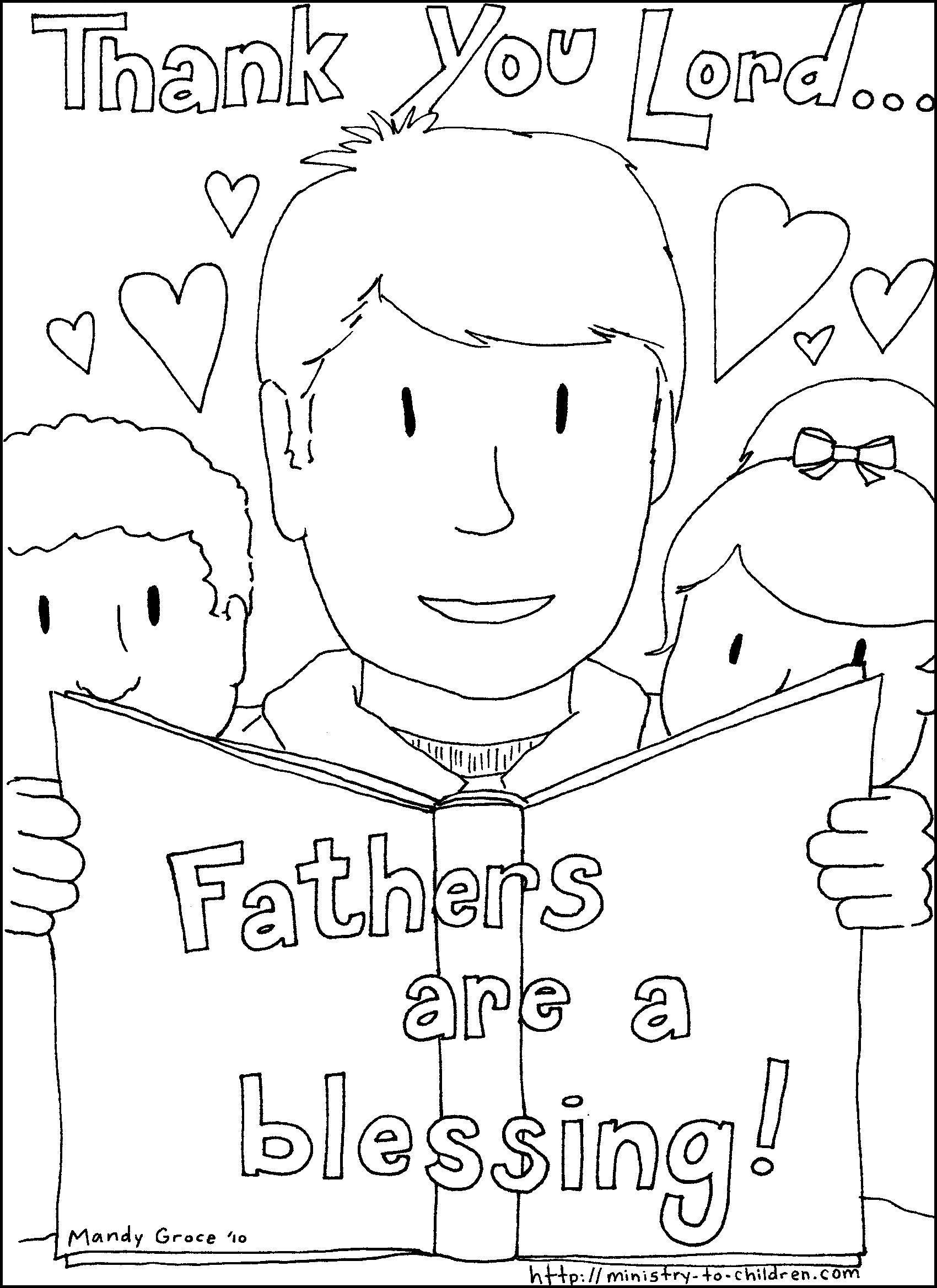 Free Father's Day Coloring Book 7-Pages – Sunday School Store