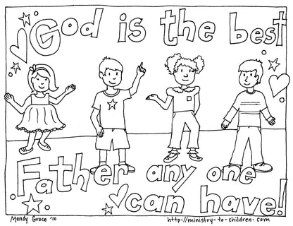 Free Father's Day Coloring Book 7-Pages  (download only) - Sunday School Store 