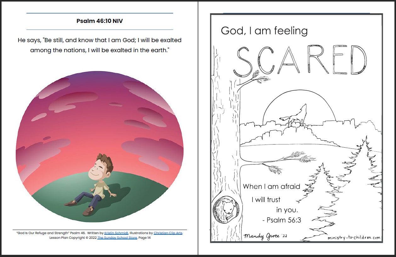 God Is Our Refuge and Strength (Psalm 46:1-11) Printable Bible Lesson & Sunday School Activities - Sunday School Store 