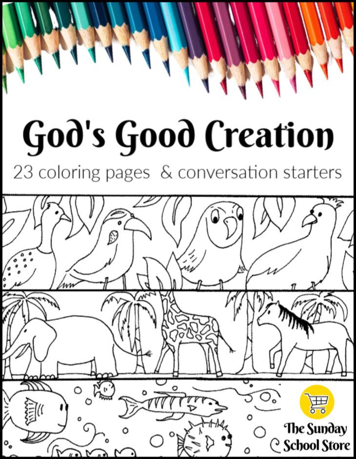 God's Good Creation - 23 Page Coloring Book & Teacher Talking Points - Sunday School Store 