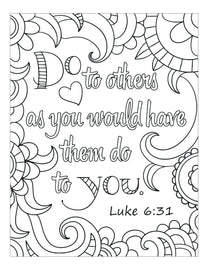 Bible Memory Verse Coloring Book (31 Pages) download only - Sunday ...