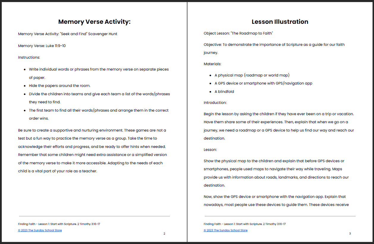 Finding Faith: Free Week #1 Sample Lesson