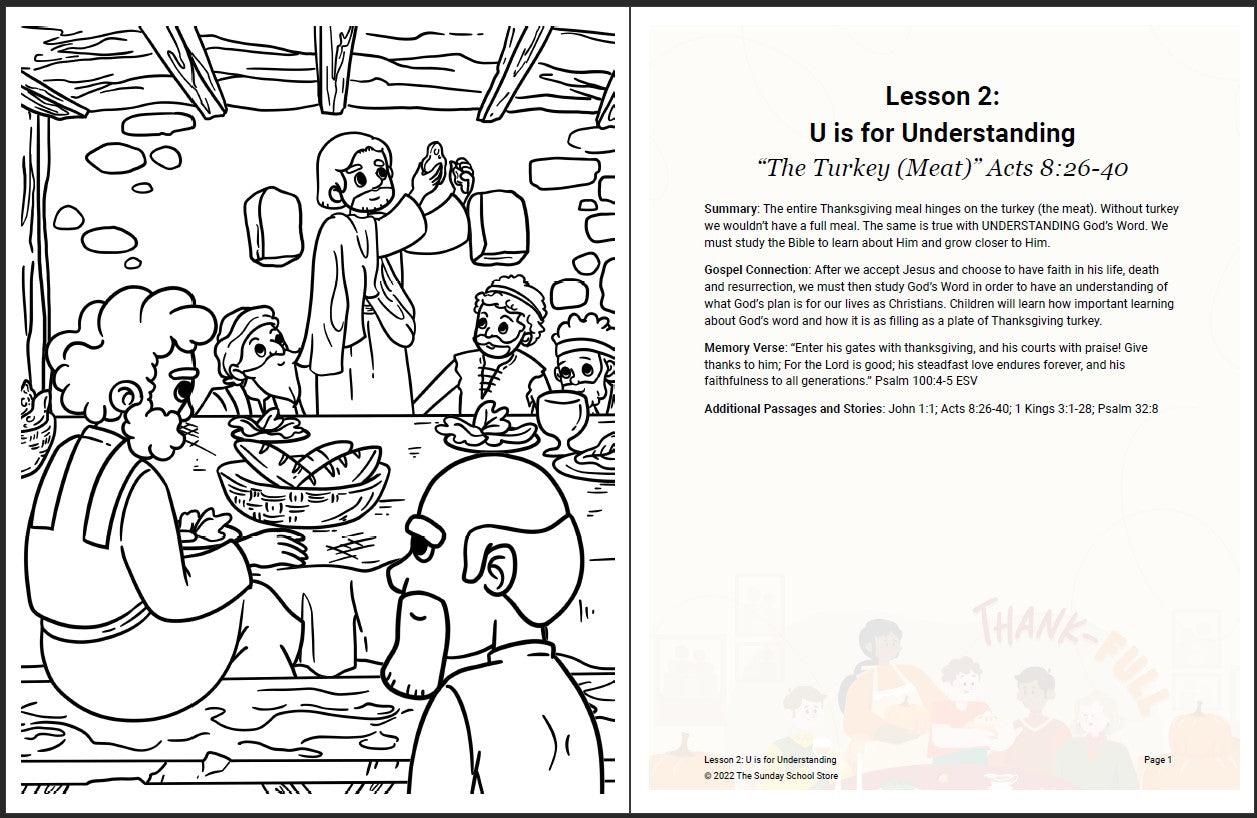 ThankFULL 4-Lesson Thanksgiving Curriculum for Children's Ministry - Sunday School Store 