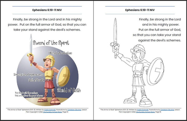 The Armor of God (Ephesians 6:10-20) Printable Bible Lesson & Sunday S – Sunday School Store the-armor-of-god-ephesians-6-10-20-printable-bible-lesson-sunday-s-sunday-school-store