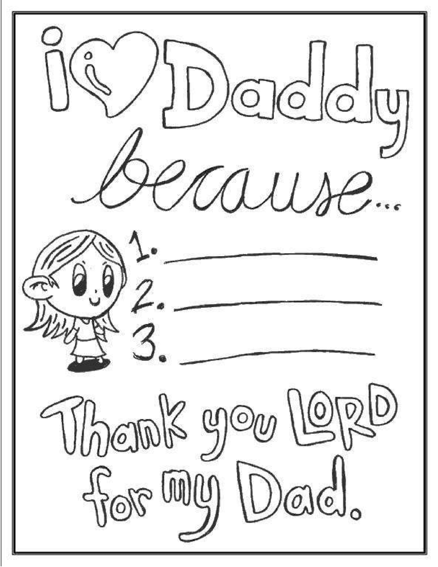 Free Father's Day Coloring Book 7-Pages  (download only) - Sunday School Store 