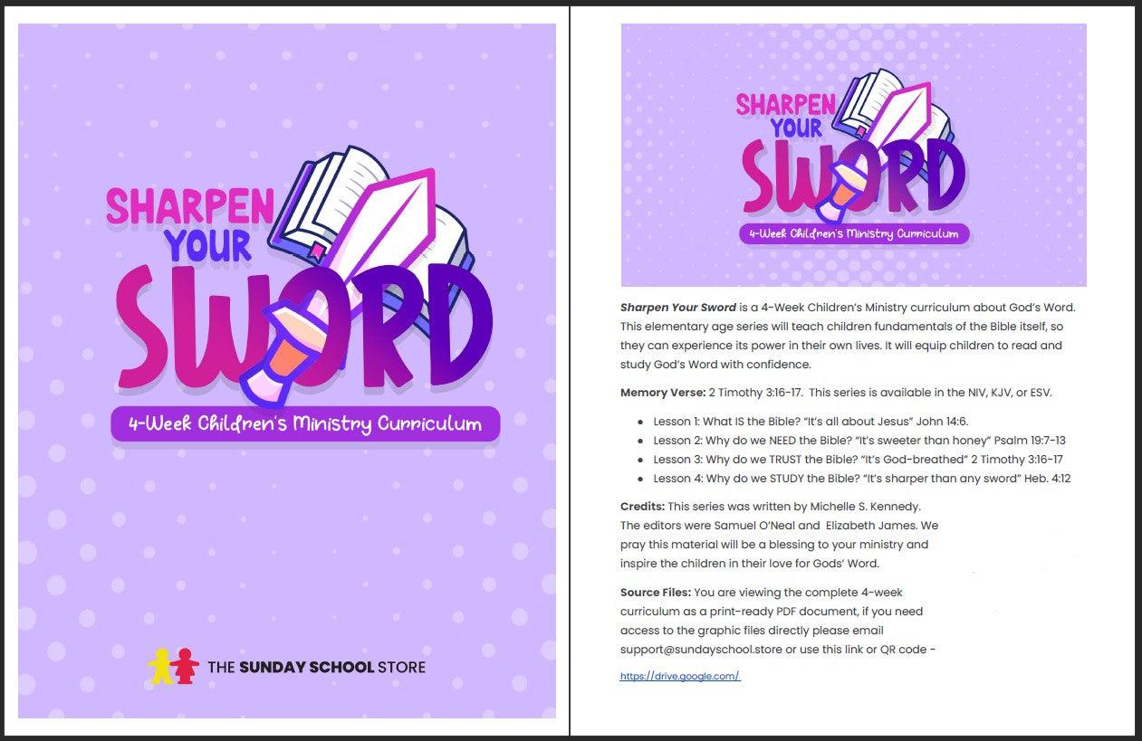 Sharpen Your Sword: 4-Week Children's Ministry Curriculum