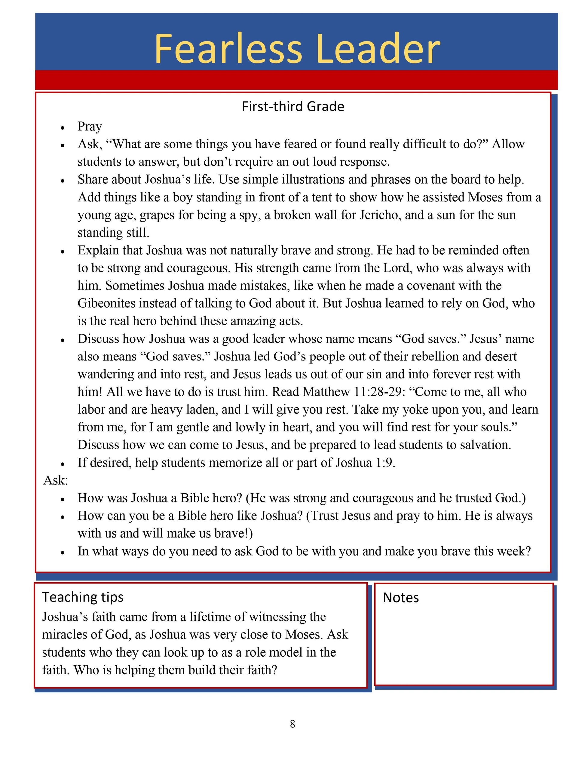 Bible Heroes Unit Two: 5-Lesson Sunday School Curriculum (download only) - Sunday School Store 