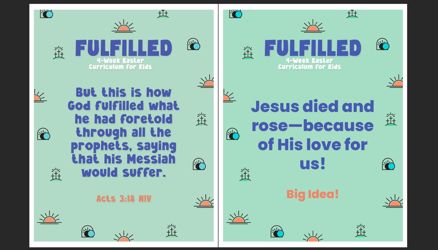 Fulfilled: 4-Lesson Easter Curriculum for Kids