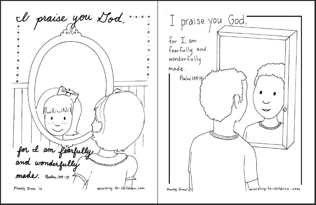 Fearfully & Wonderfully Made (Psalm 139) Printable Bible Lesson & Sunday School Activities - Sunday School Store 