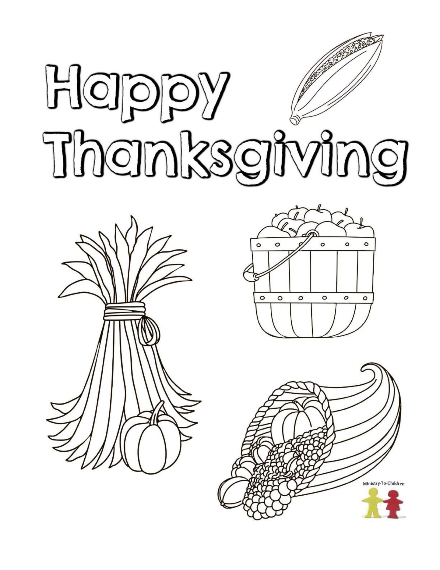 Thanksgiving Coloring Pages (FREE) 8-Page PDF Download - Sunday School Store 