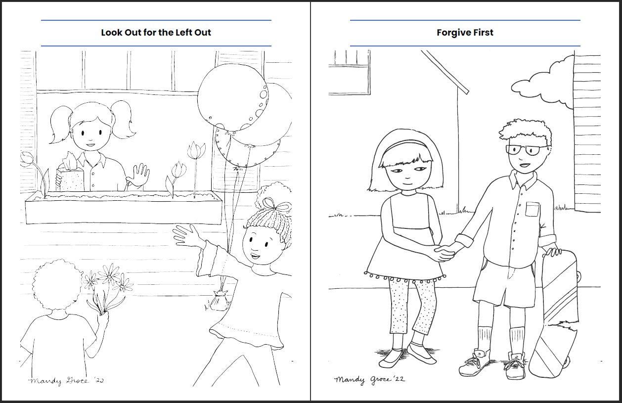 Everyday Kindness: 4-Page Coloring Book & Kids Discussion Guide - Sunday School Store 
