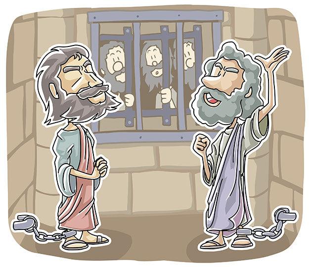 Paul and Silas in Prison (Acts 16:16-34) Printable Bible Lesson & Sunday School Activities - Sunday School Store 