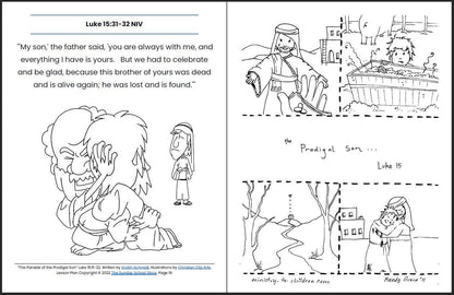 The Parable of the Prodigal Son (Luke 15:11-32) Printable Bible Lesson & Sunday School Activities - Sunday School Store 