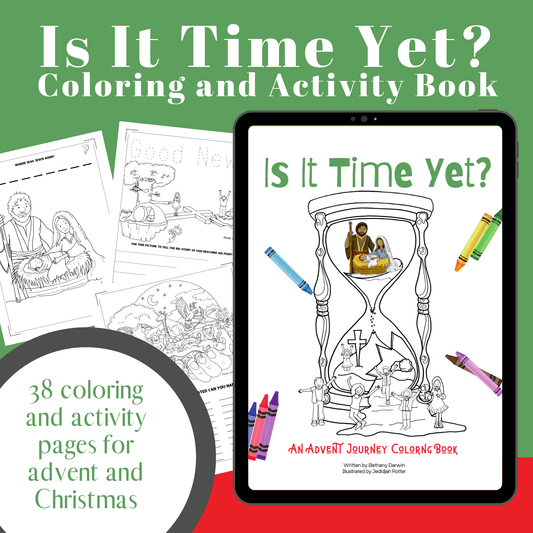"Is It Time Yet?" Coloring and Activity Book for Advent - 38 Page Printable Download - Sunday School Store 