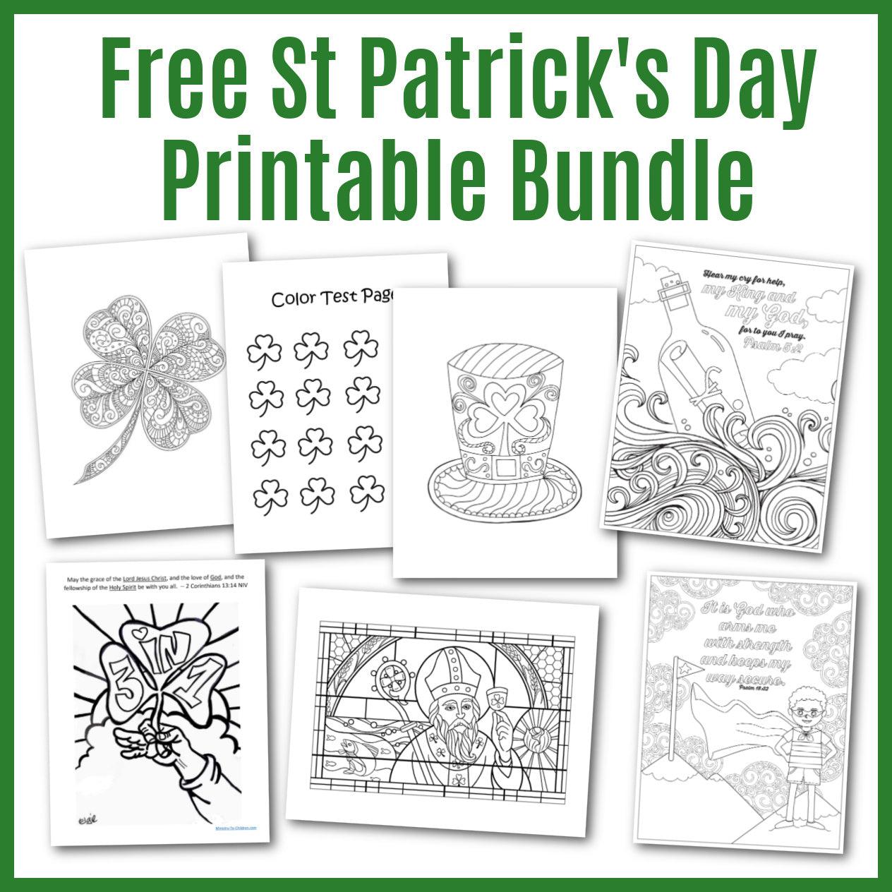 St. Patrick's Day Printable Bundle (Free) Download - Sunday School Store 